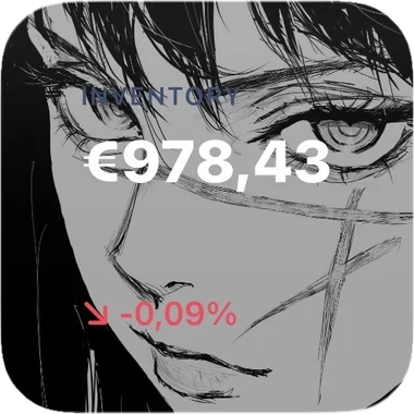Small Skinmanity Inventory widget with a custom picture behind the value